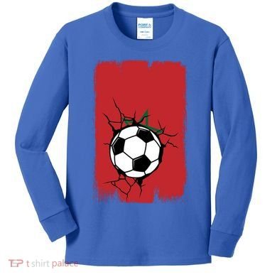 Morocco Soccer Gift Kids Long Sleeve Shirt