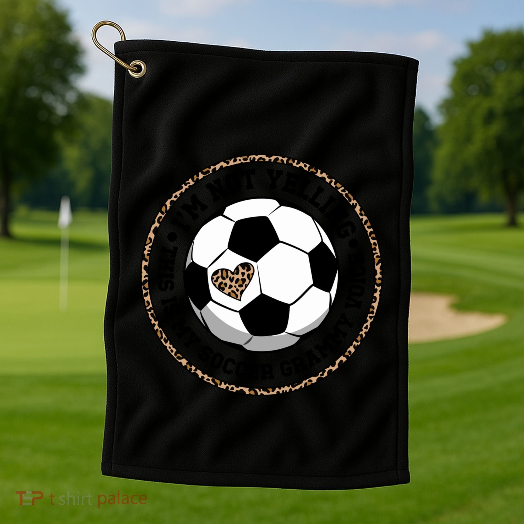 My Soccer Grammy Voice Grammy Of A Soccer Player Grammy Gift Golf Towel