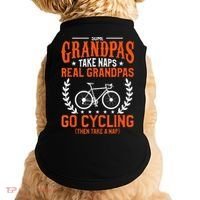 Mens Some Grandpas Take Naps Real Grandpas Go Cycling Cyclist Doggie Tank thumb 0