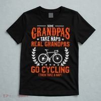 Mens Some Grandpas Take Naps Real Grandpas Go Cycling Cyclist T-Shirt thumb 5