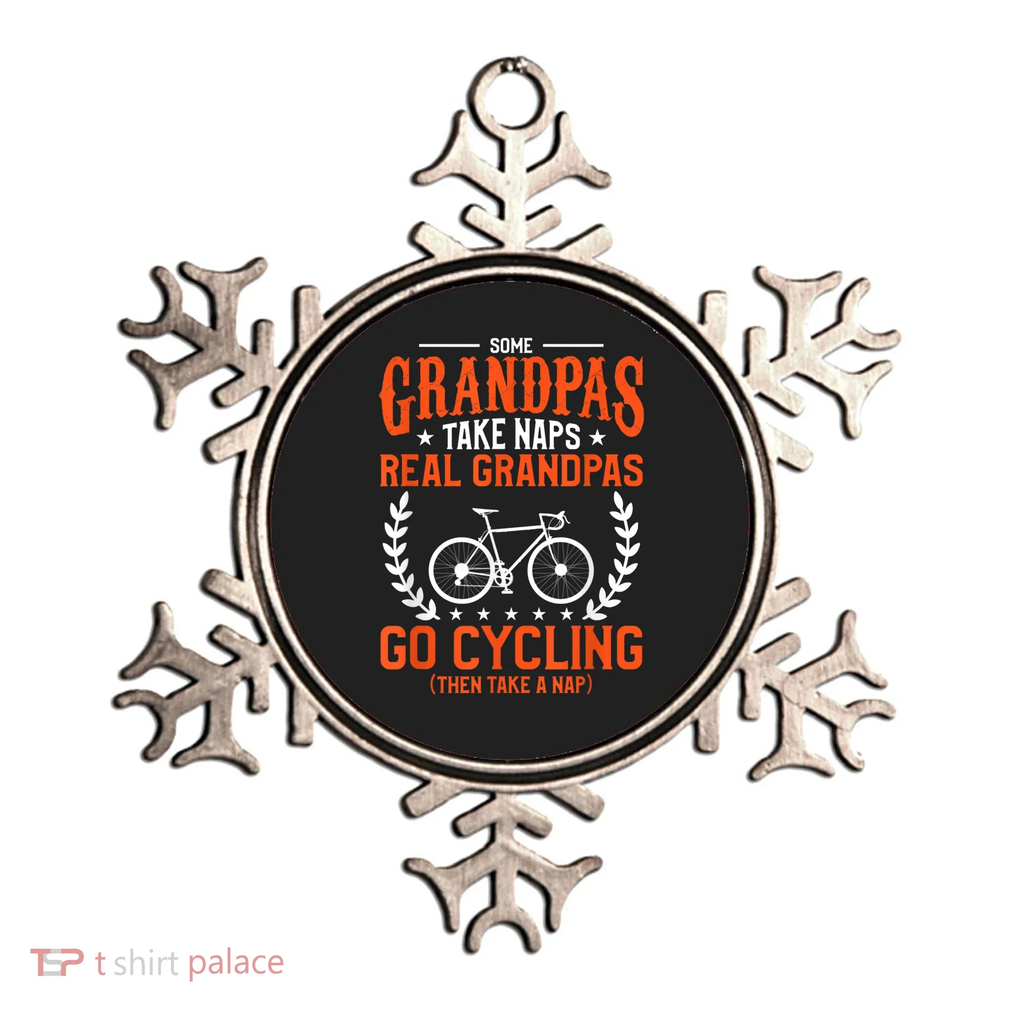 Mens Some Grandpas Take Naps Real Grandpas Go Cycling Cyclist Ornament