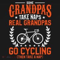 Mens Some Grandpas Take Naps Real Grandpas Go Cycling Cyclist Baby Bodysuit thumb 2