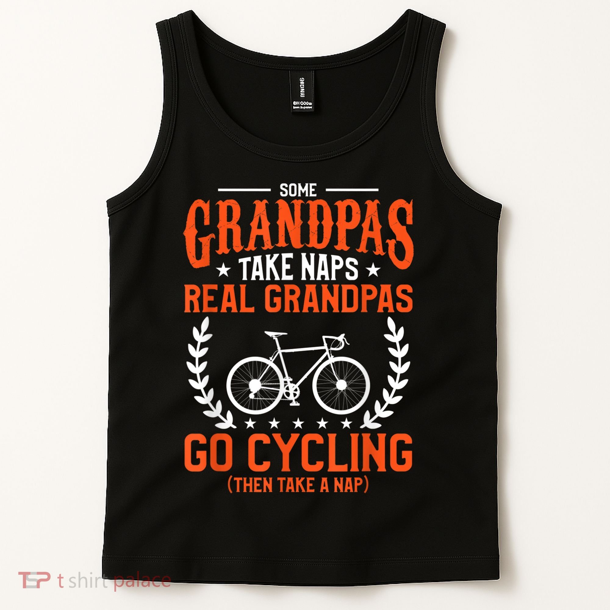 Mens Some Grandpas Take Naps Real Grandpas Go Cycling Cyclist Tank Top