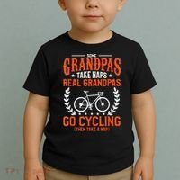 Mens Some Grandpas Take Naps Real Grandpas Go Cycling Cyclist Toddler T-Shirt thumb 2