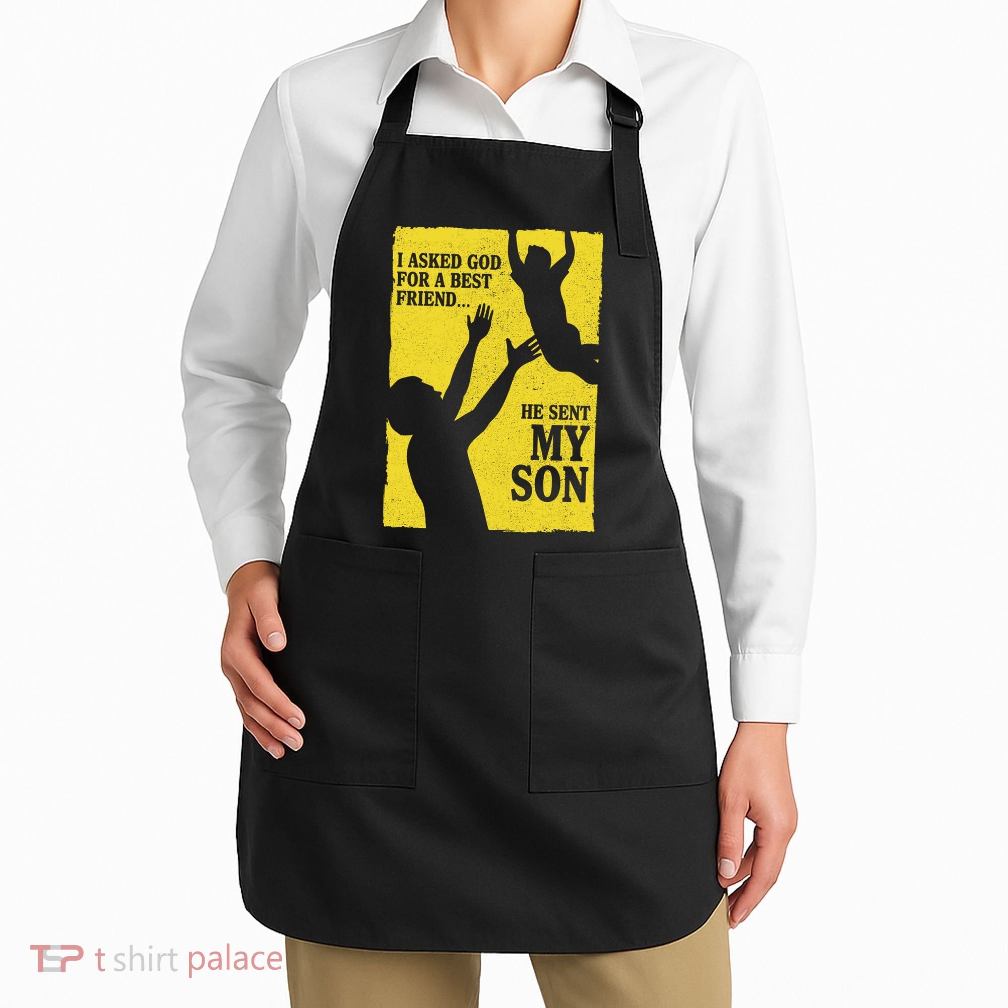 God Sent Me My Son Apron