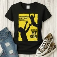 God Sent Me My Son Women's T-Shirt thumb 3