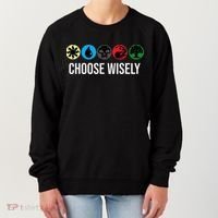 M.A.N.A Symbols Gathering Magic Choose Wisely Blue Red Green Women's Sweatshirt thumb 0