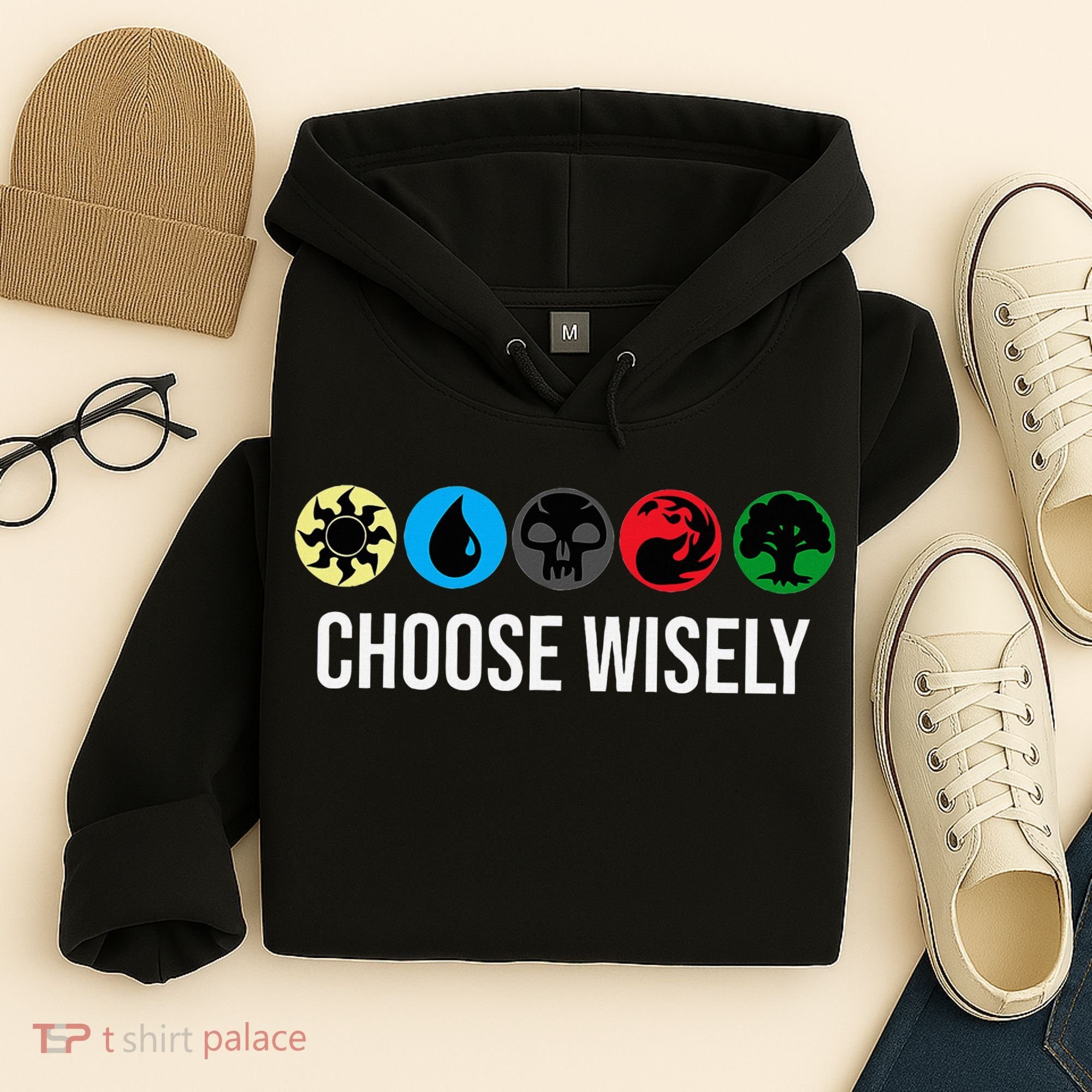 M.A.N.A Symbols Gathering Magic Choose Wisely Blue Red Green Hoodie