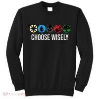 M.A.N.A Symbols Gathering Magic Choose Wisely Blue Red Green Sweatshirt thumb 0