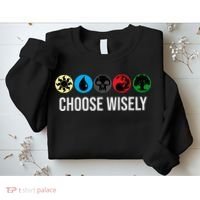 M.A.N.A Symbols Gathering Magic Choose Wisely Blue Red Green Sweatshirt thumb 2
