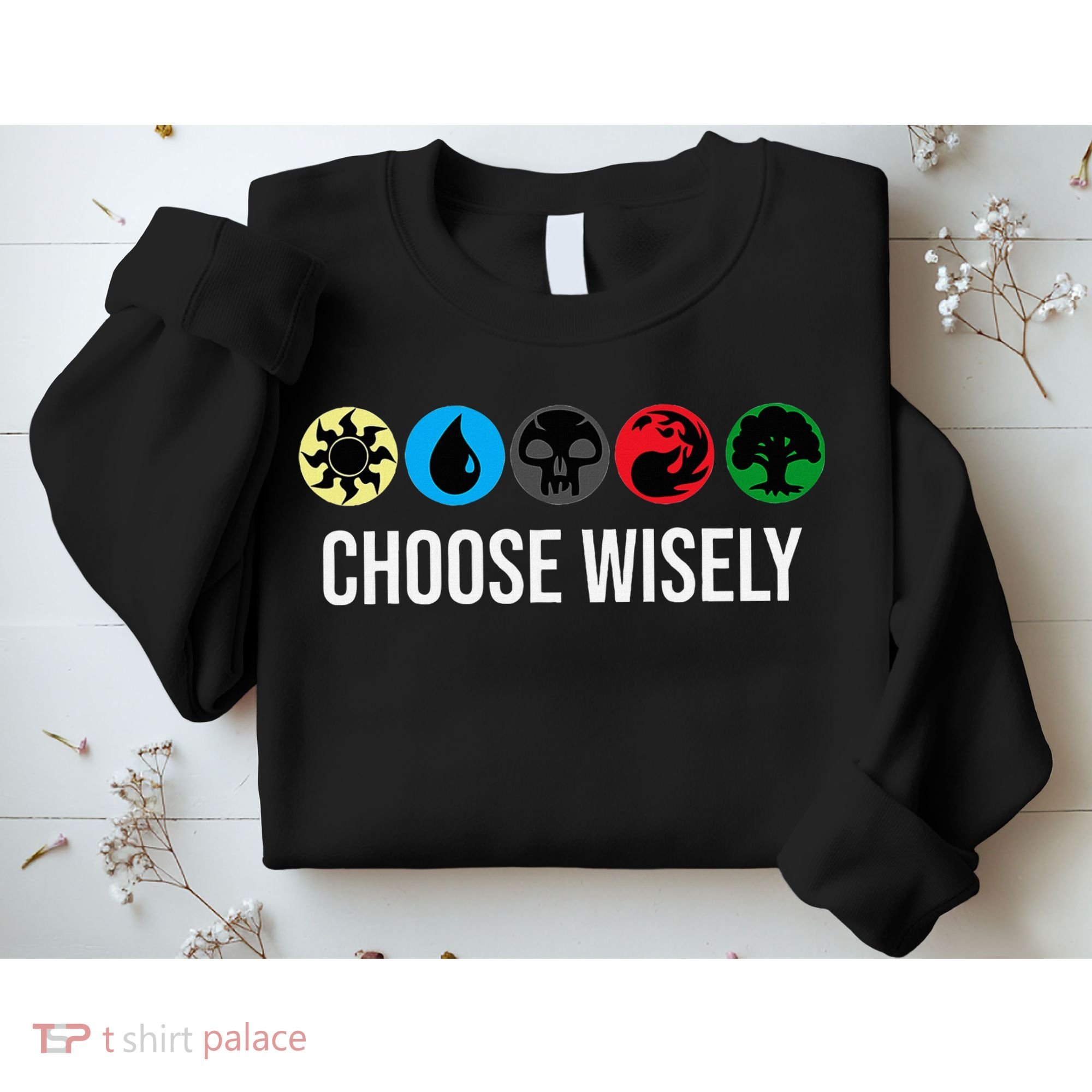 M.A.N.A Symbols Gathering Magic Choose Wisely Blue Red Green Sweatshirt