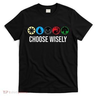 M.A.N.A Symbols Gathering Magic Choose Wisely Blue Red Green T-Shirt