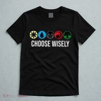M.A.N.A Symbols Gathering Magic Choose Wisely Blue Red Green T-Shirt thumb 5