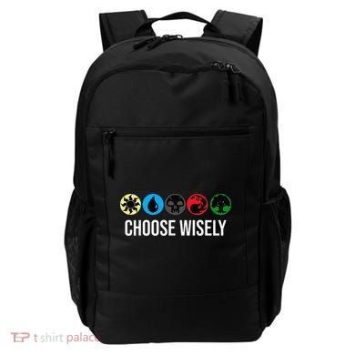 M.A.N.A Symbols Gathering Magic Choose Wisely Blue Red Green Backpack