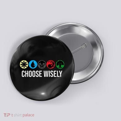 M.A.N.A Symbols Gathering Magic Choose Wisely Blue Red Green Button