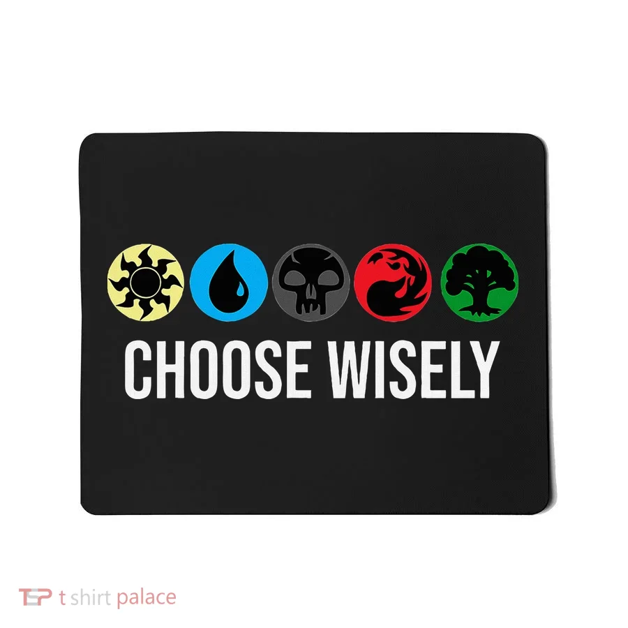 M.A.N.A Symbols Gathering Magic Choose Wisely Blue Red Green Mousepad