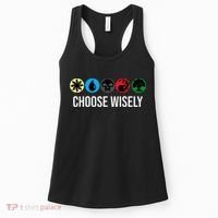 M.A.N.A Symbols Gathering Magic Choose Wisely Blue Red Green Women's Tank Top thumb 0