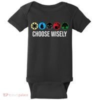 M.A.N.A Symbols Gathering Magic Choose Wisely Blue Red Green Baby Bodysuit thumb 0