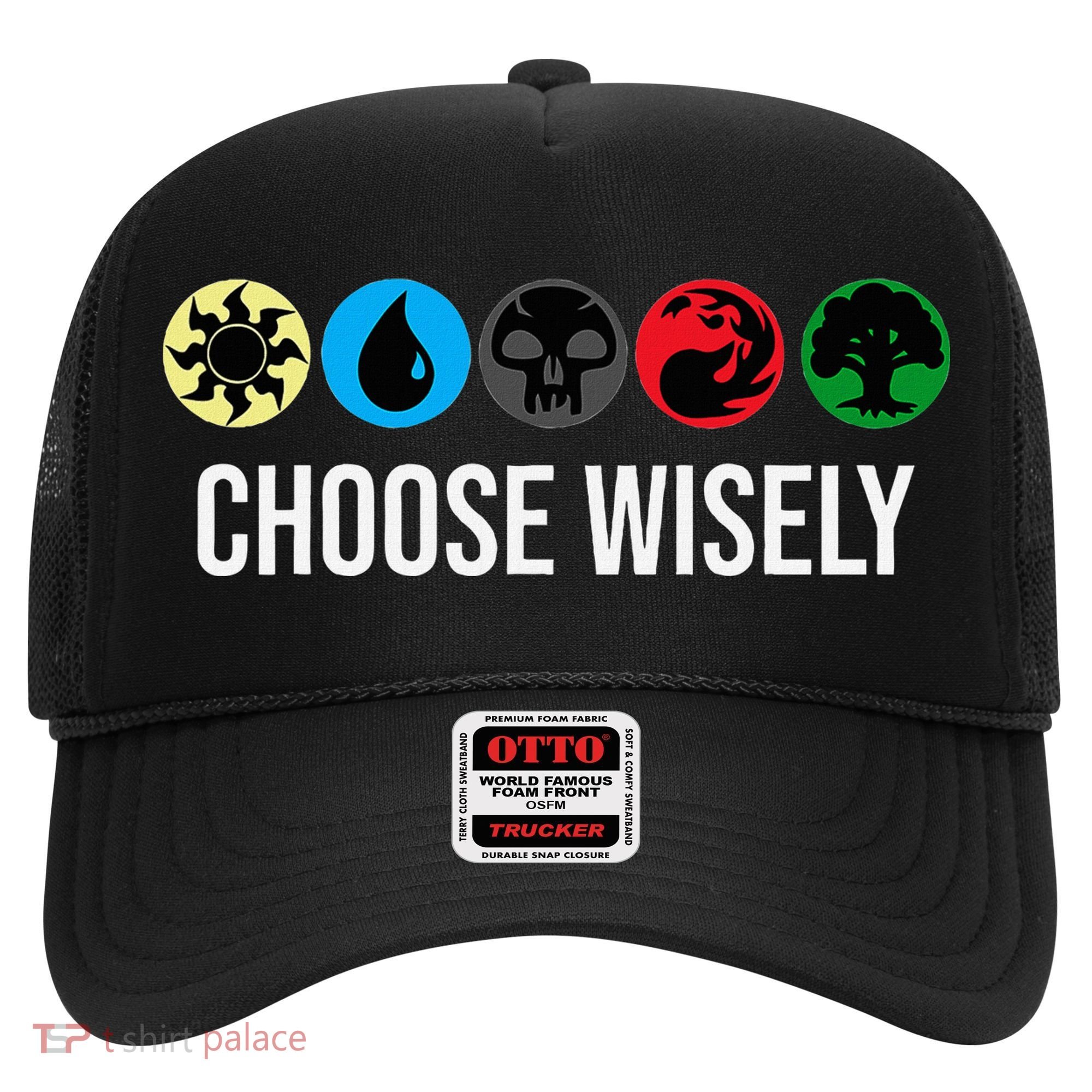 M.A.N.A Symbols Gathering Magic Choose Wisely Blue Red Green Hat