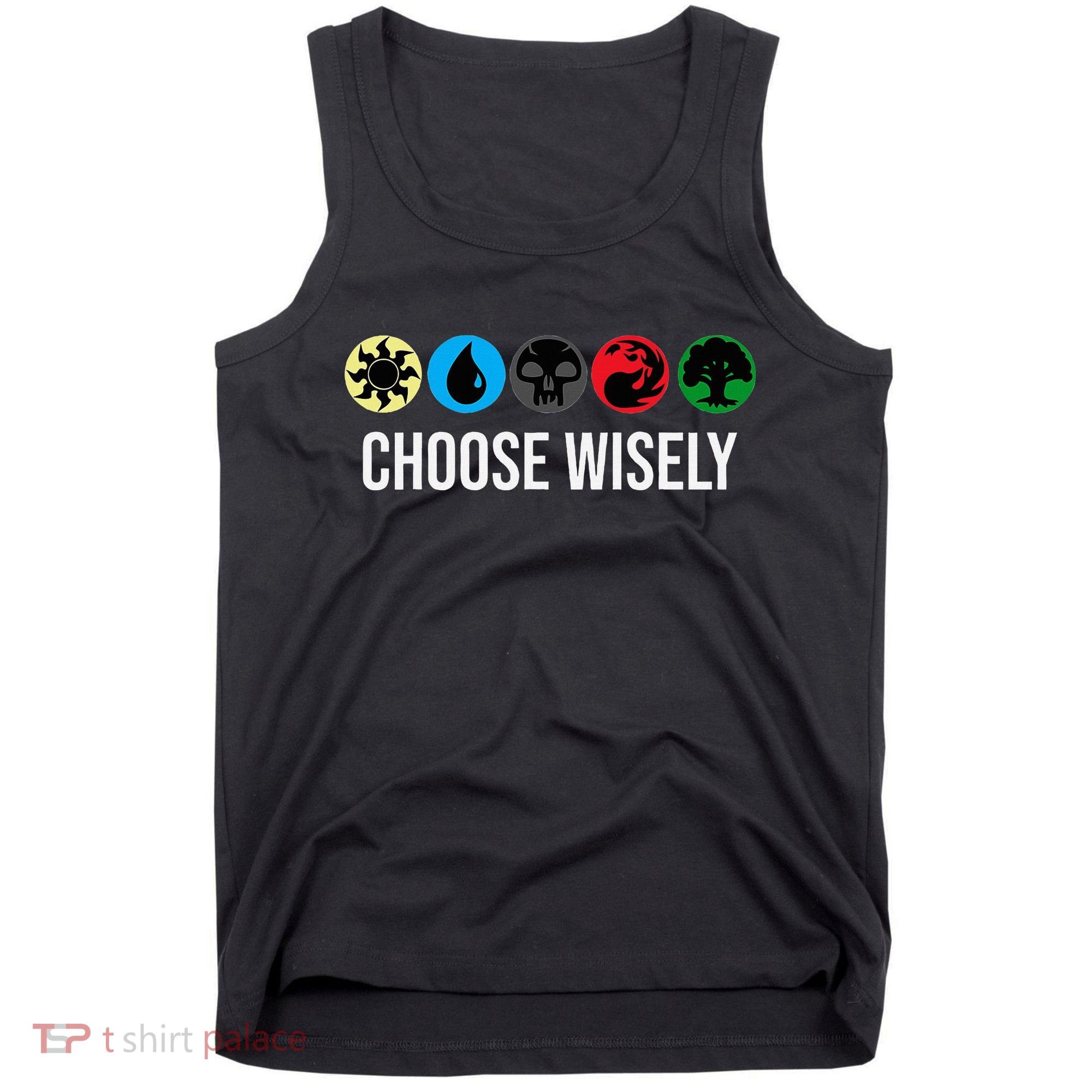 M.A.N.A Symbols Gathering Magic Choose Wisely Blue Red Green Tank Top