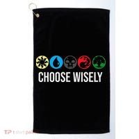 M.A.N.A Symbols Gathering Magic Choose Wisely Blue Red Green Golf Towel thumb 0