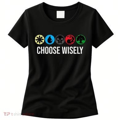M.A.N.A Symbols Gathering Magic Choose Wisely Blue Red Green Women's T-Shirt