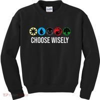 M.A.N.A Symbols Gathering Magic Choose Wisely Blue Red Green Kids Sweatshirt thumb 0