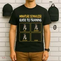 Miniature Schnauzer Guide To Training Dog Obedience T-Shirt thumb 6
