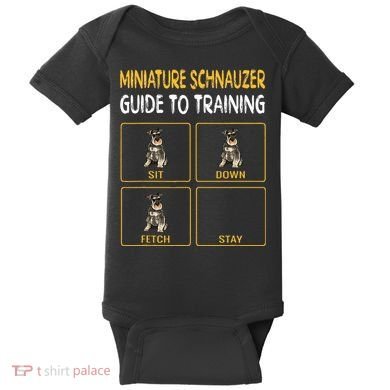 Miniature Schnauzer Guide To Training Dog Obedience Baby Bodysuit