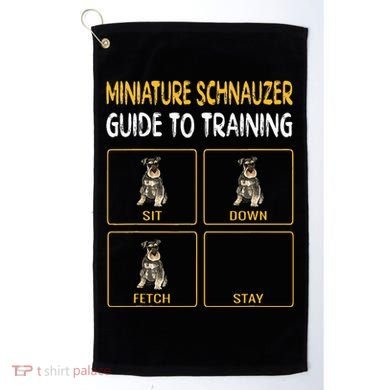 Miniature Schnauzer Guide To Training Dog Obedience Golf Towel