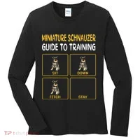 Miniature Schnauzer Guide To Training Dog Obedience Women's Long Sleeve Shirt thumb 0