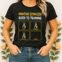 Miniature Schnauzer Guide To Training Dog Obedience Women's T-Shirt thumb 2
