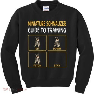 Miniature Schnauzer Guide To Training Dog Obedience Kids Sweatshirt