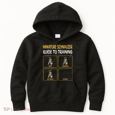 Miniature Schnauzer Guide To Training Dog Obedience Kids Hoodie