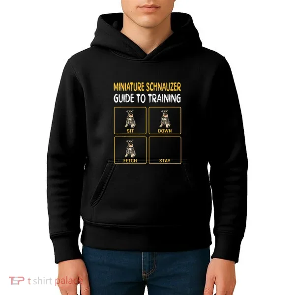 Miniature Schnauzer Guide To Training Dog Obedience Kids Hoodie