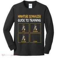 Miniature Schnauzer Guide To Training Dog Obedience Kids Long Sleeve Shirt thumb 0
