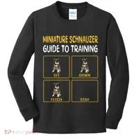 Miniature Schnauzer Guide To Training Dog Obedience Kids Long Sleeve Shirt thumb 0