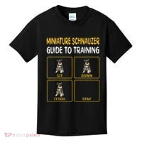 Miniature Schnauzer Guide To Training Dog Obedience Kids T-Shirt thumb 0