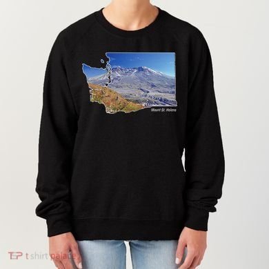 Mount St. Helens Map Washington Volcano Women's Sweatshirt
