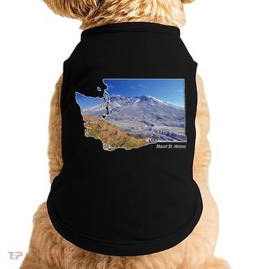 Mount St. Helens Map Washington Volcano Doggie Tank