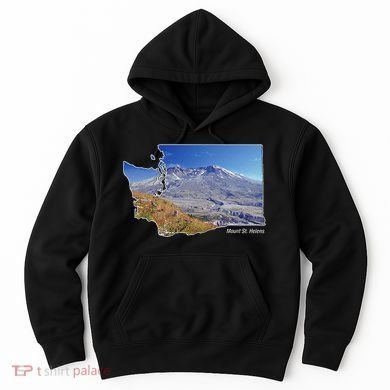 Mount St. Helens Map Washington Volcano Hoodie