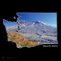 Mount St. Helens Map Washington Volcano Long Sleeve Shirt thumb 2