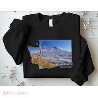 Mount St. Helens Map Washington Volcano Sweatshirt thumb 2