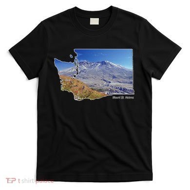 Mount St. Helens Map Washington Volcano T-Shirt