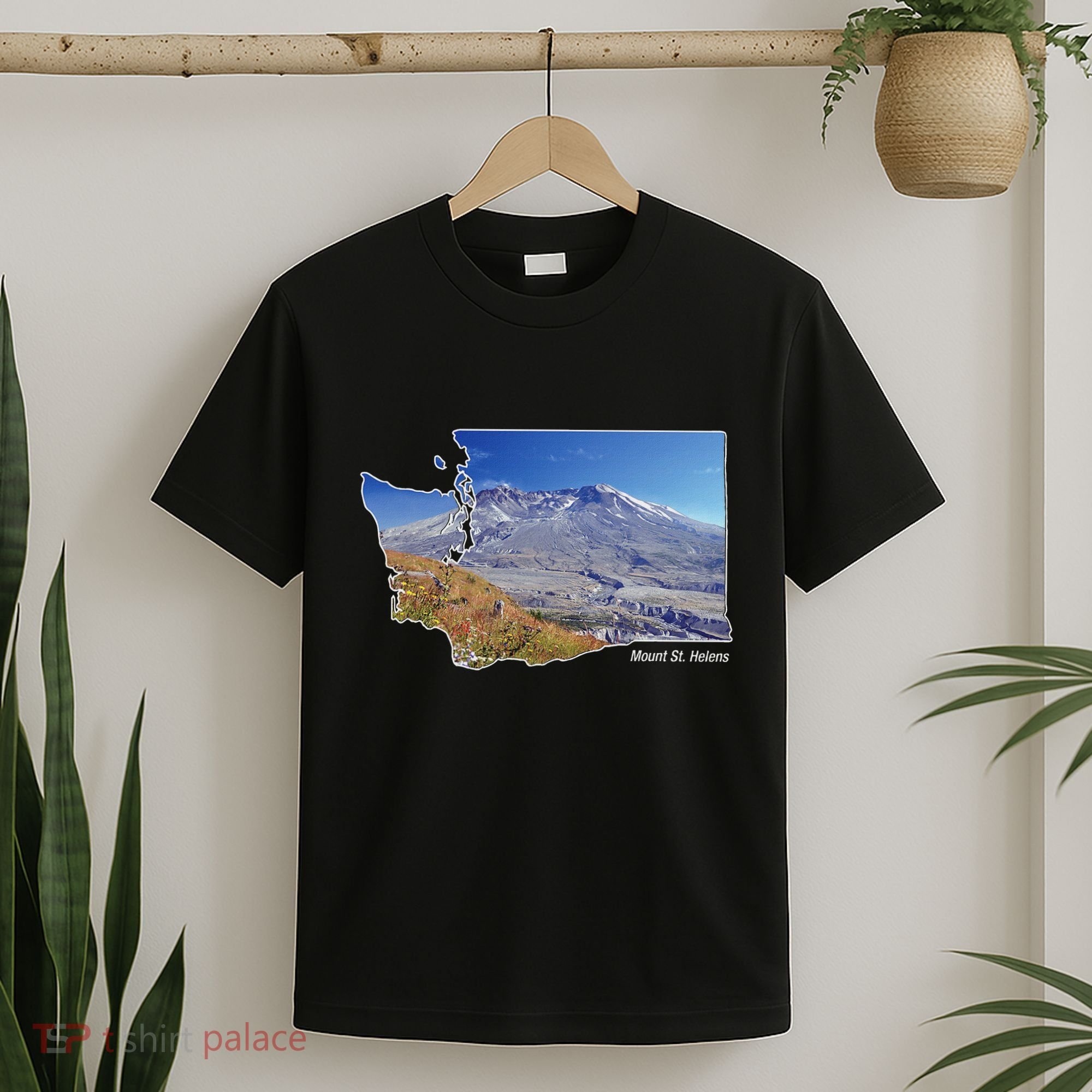 Mount St. Helens Map Washington Volcano T-Shirt
