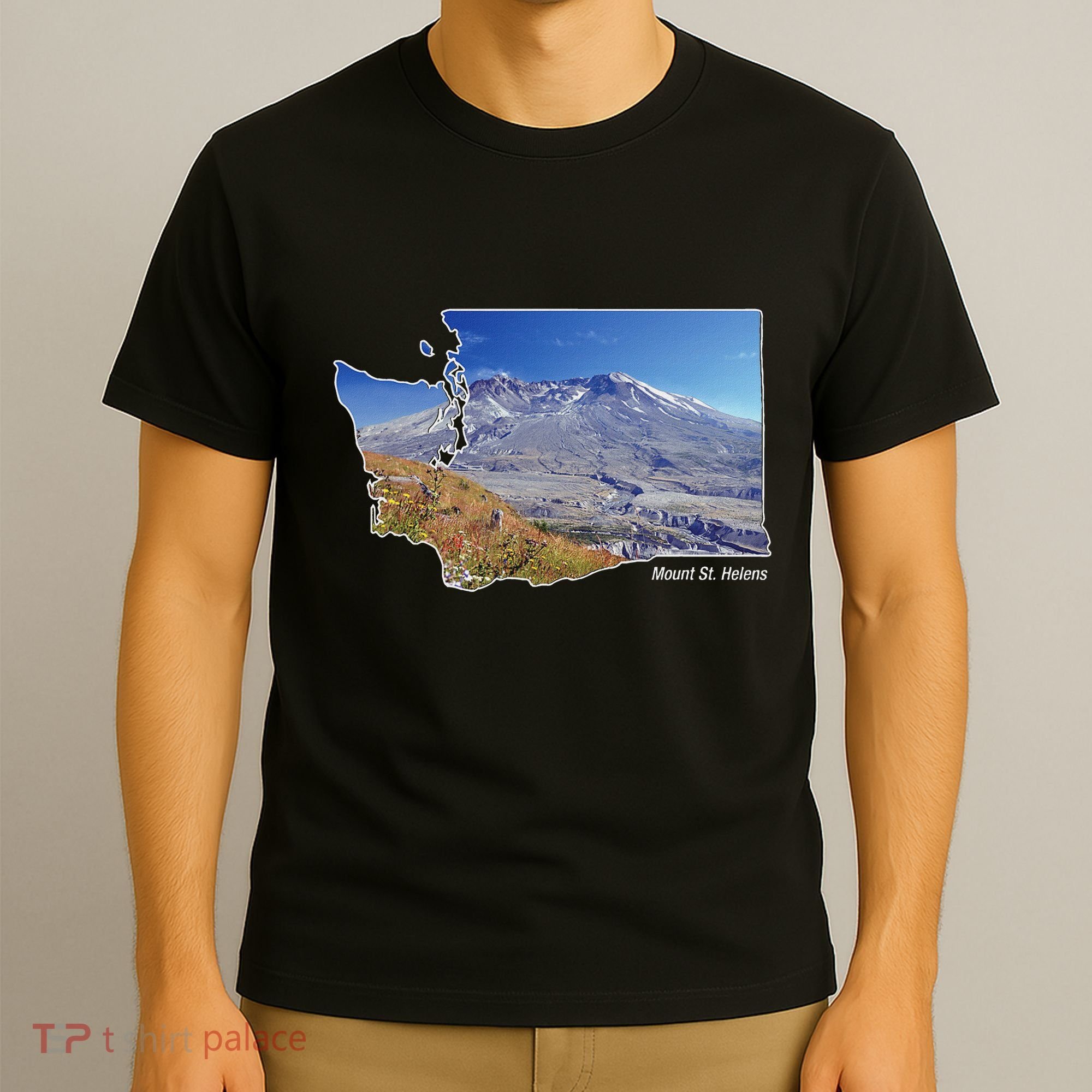 Mount St. Helens Map Washington Volcano T-Shirt