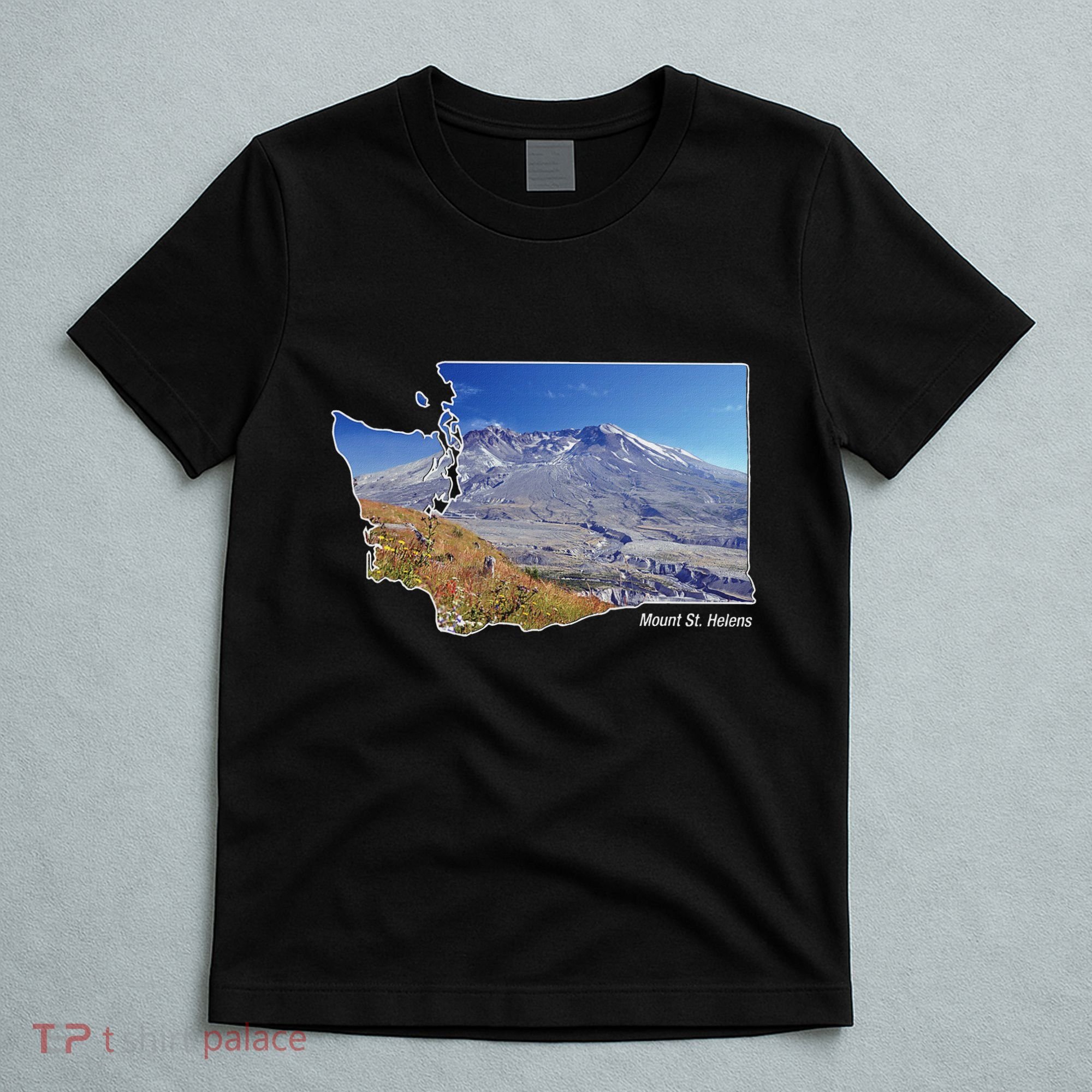 Mount St. Helens Map Washington Volcano T-Shirt