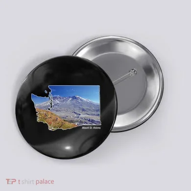 Mount St. Helens Map Washington Volcano Button