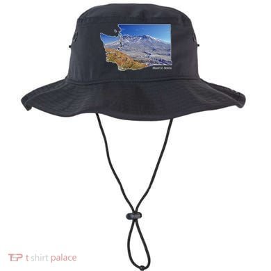Mount St. Helens Map Washington Volcano Bucket Hat