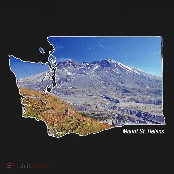 Mount St. Helens Map Washington Volcano Bucket Hat